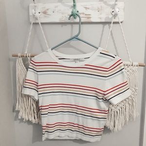 Forever 21 white cropped t-shirt size small